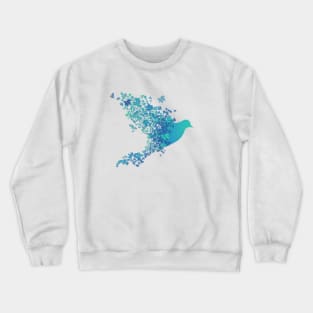 blue Bird Illustration Crewneck Sweatshirt